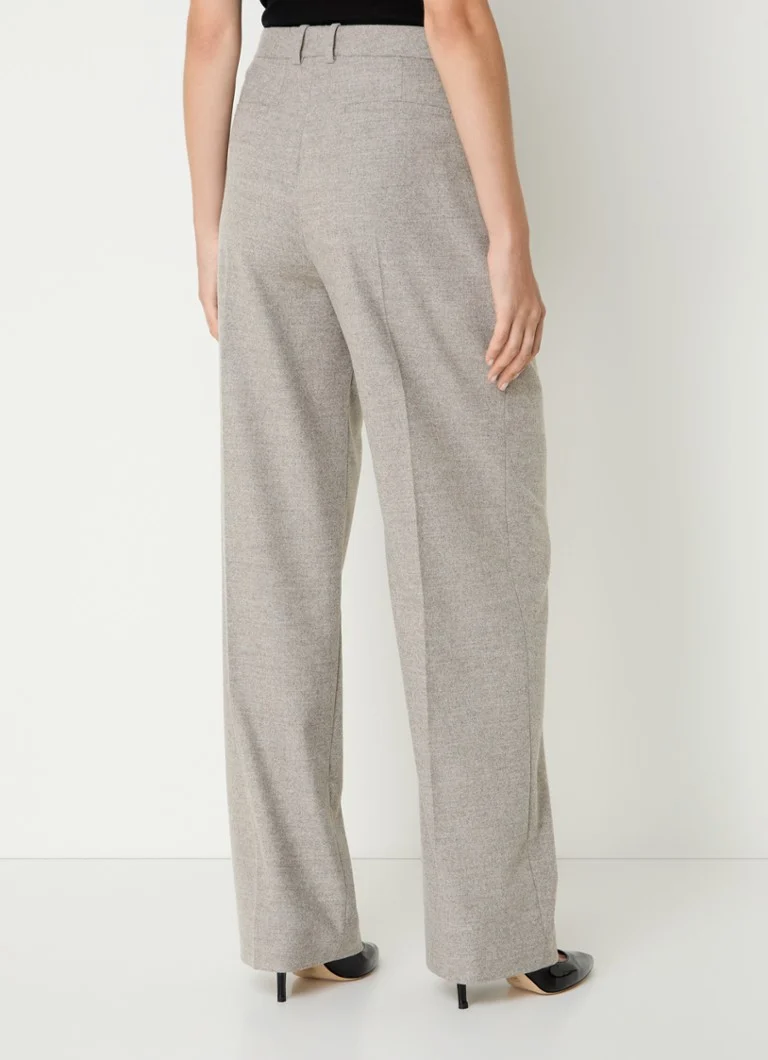 HUGO BOSS Tilda_Long2PT high waist straight fit trousers with heather pattern