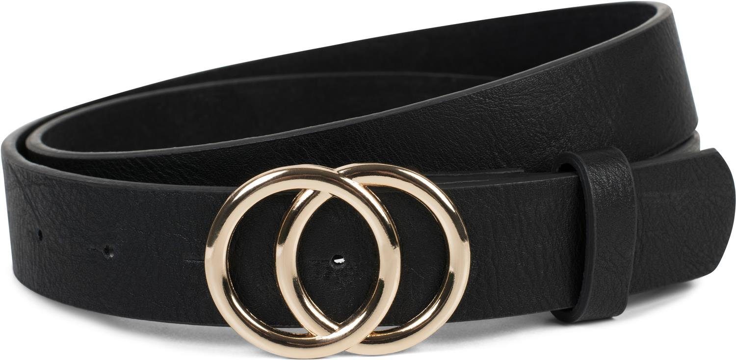 styleBREAKER Synthetikgürtel Gürtel mit Ringschnalle