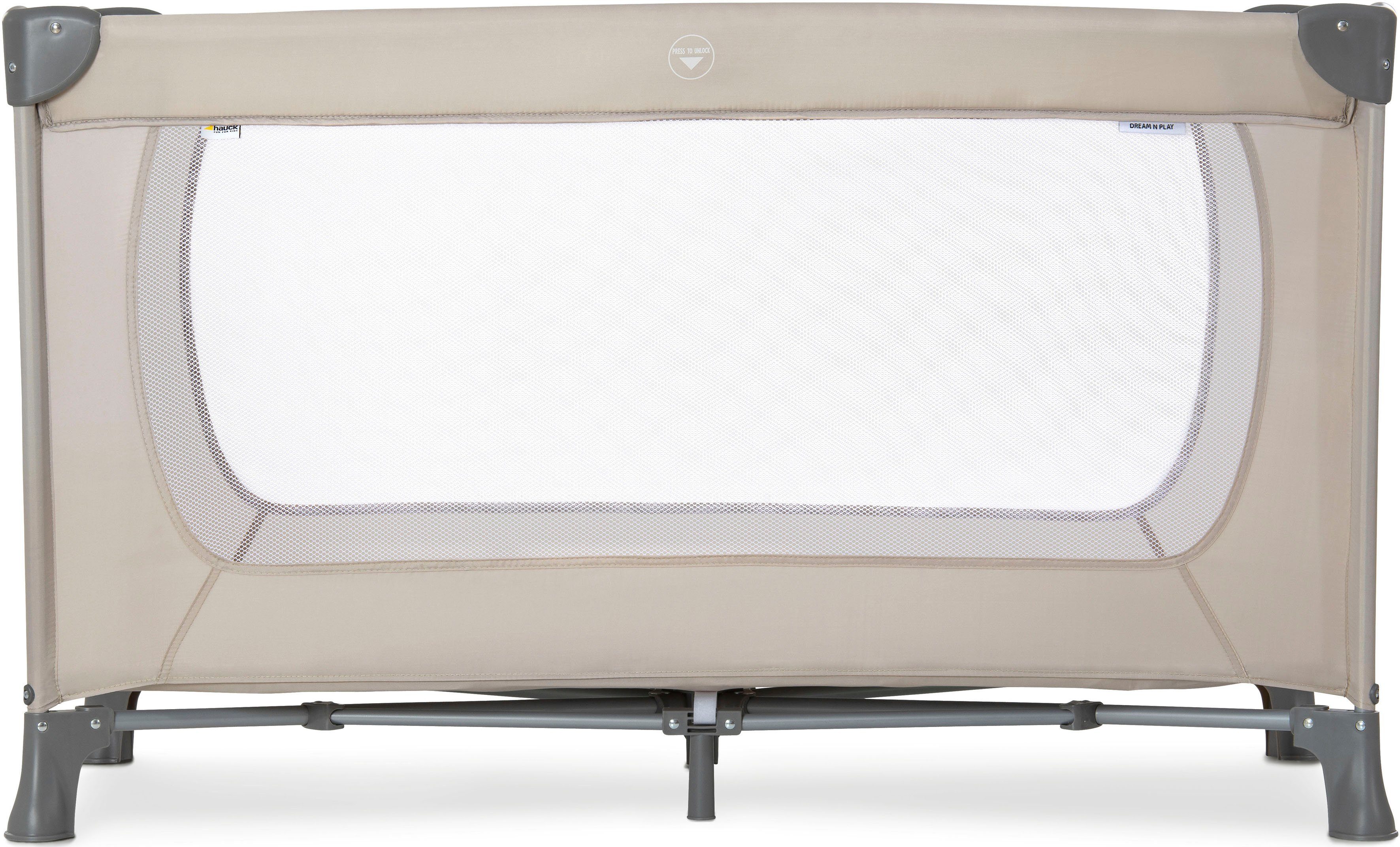 Hauck Baby-Reisebett Dream N Play, beige, inkl. Transporttasche