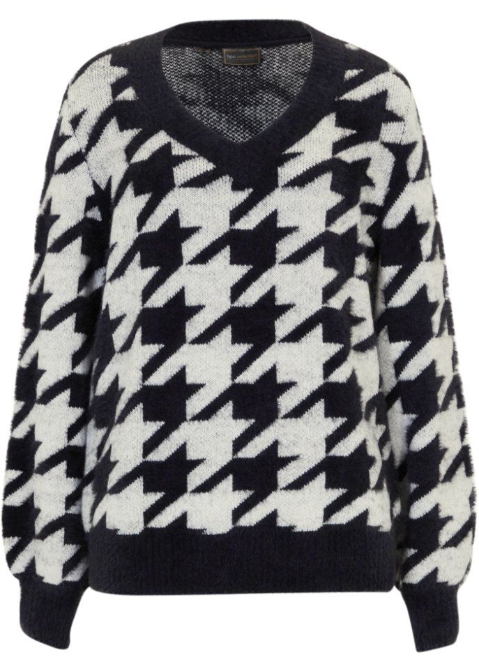 Jaquard-Pullover mit Woll-Anteil