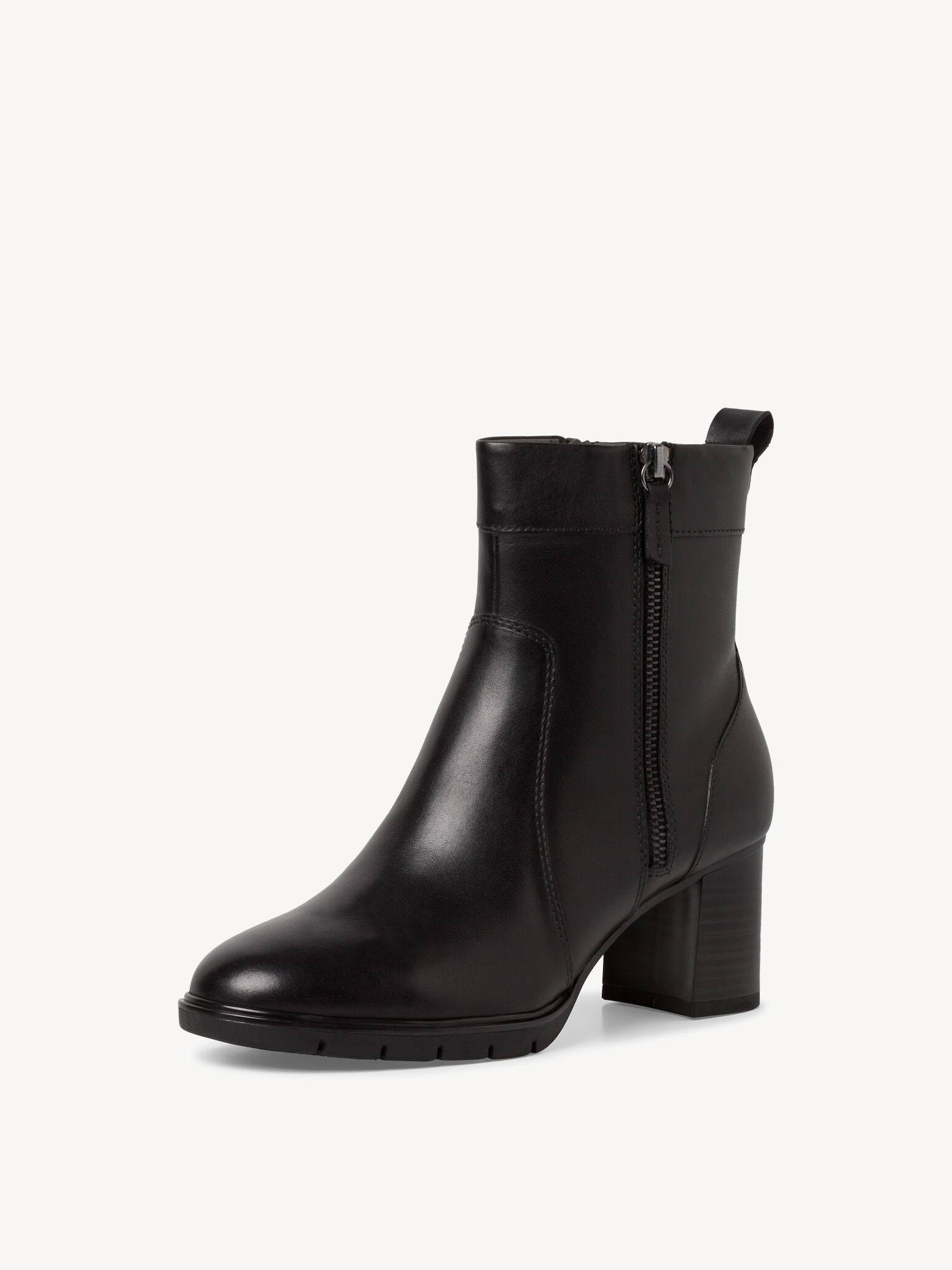 Bottine en cuir - noir