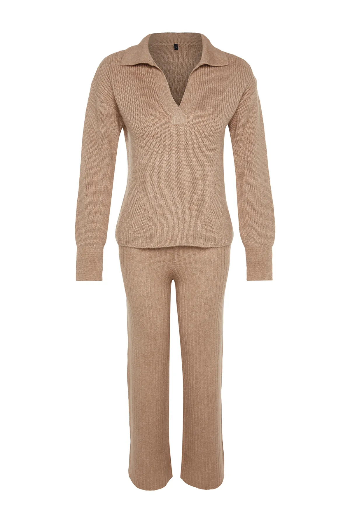 Trendyol Collection  Camel Care Collection Strickoberteil und -unterteil-Set TWOAW24AU00097