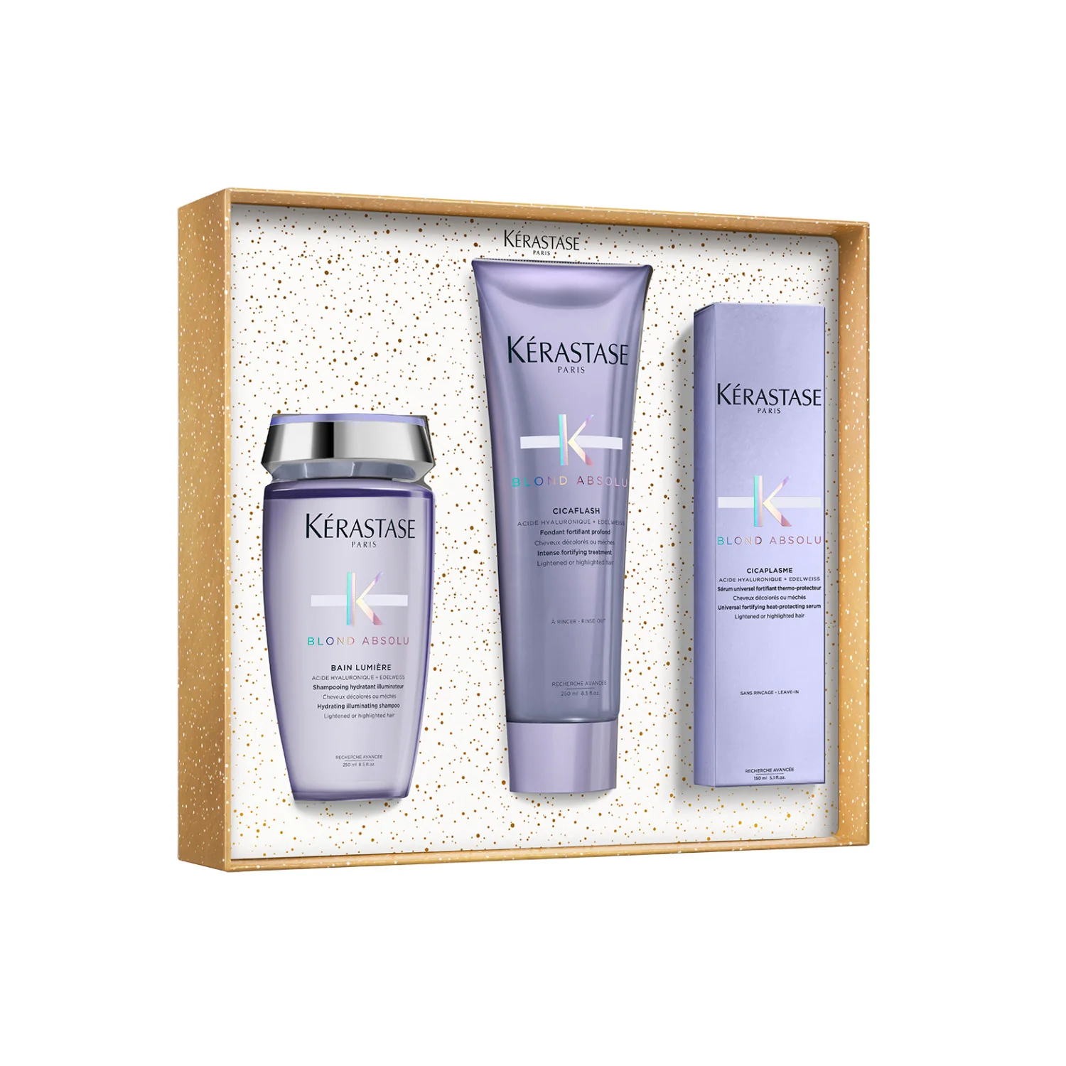Blond Absolu Cofanetto Blond Absolu Holidays 2025 - Cofanetti per Capelli, Shampoo Riparatore, Balsamo Riparatore Capelli, Olio Capelli Styling & Finish