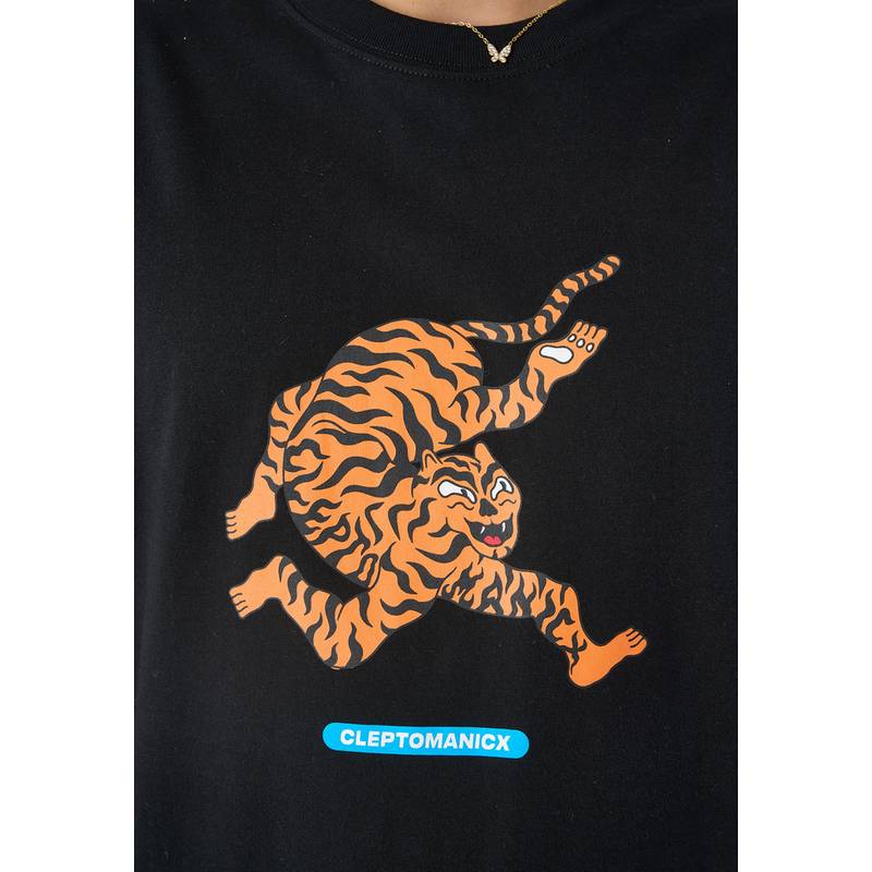 Cleptomanicx Tiger Limbs Printshirt Herren