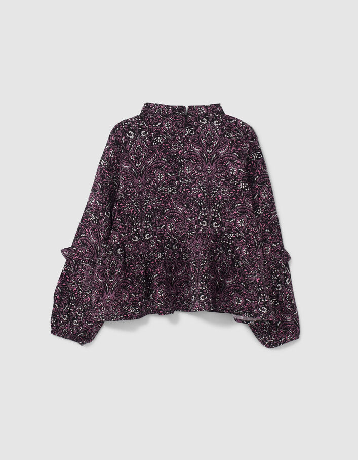 Blouse rose LENZING™ ECOVERO™ imprimé cachemire fille