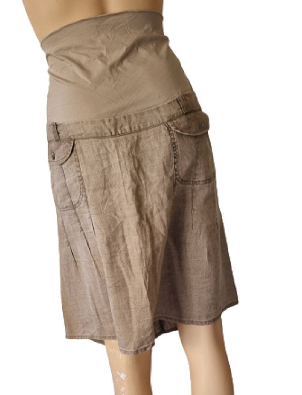 christoff Umstandsrock ORA-22086 beige Leinenrock