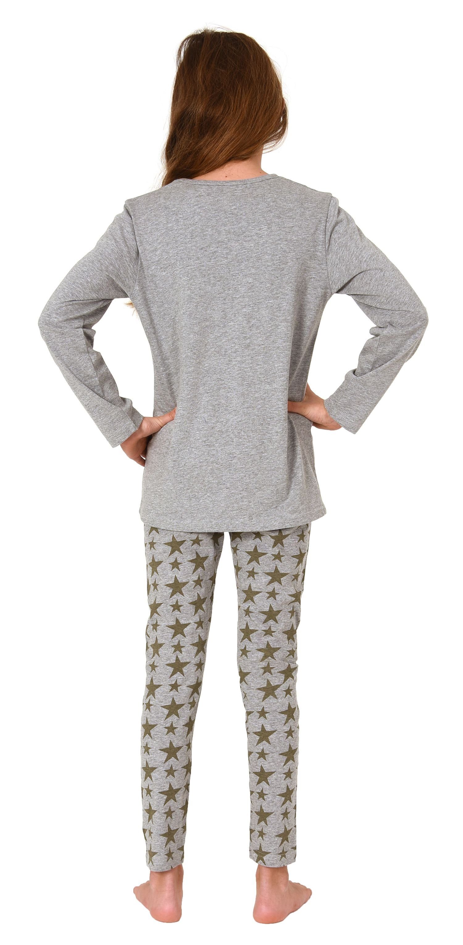 Normann Pyjama Schöner Mädchen Schlafanzug langarm Pyjama in Sterne-Optik