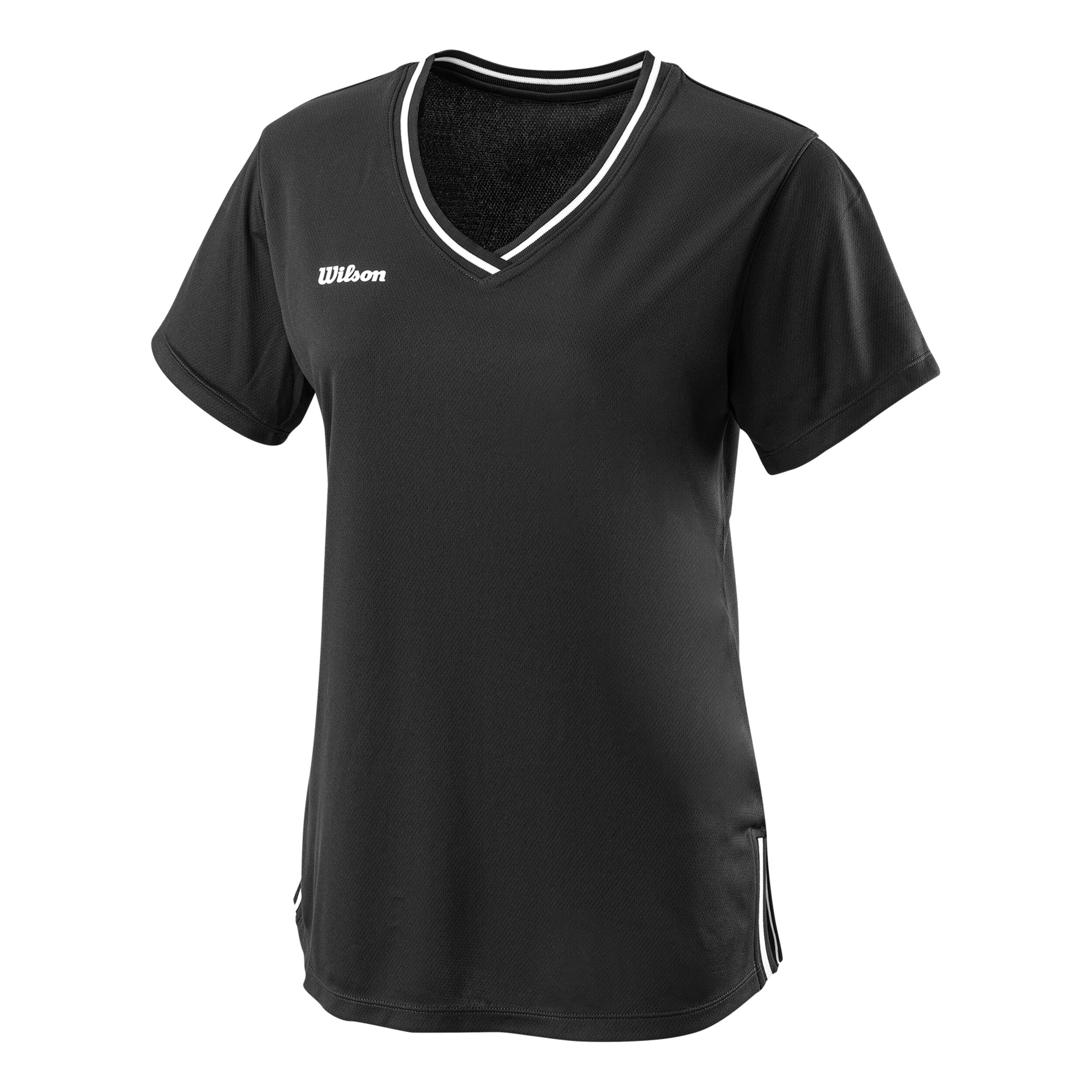 Team II V-Neck T-Shirt Damen - Schwarz