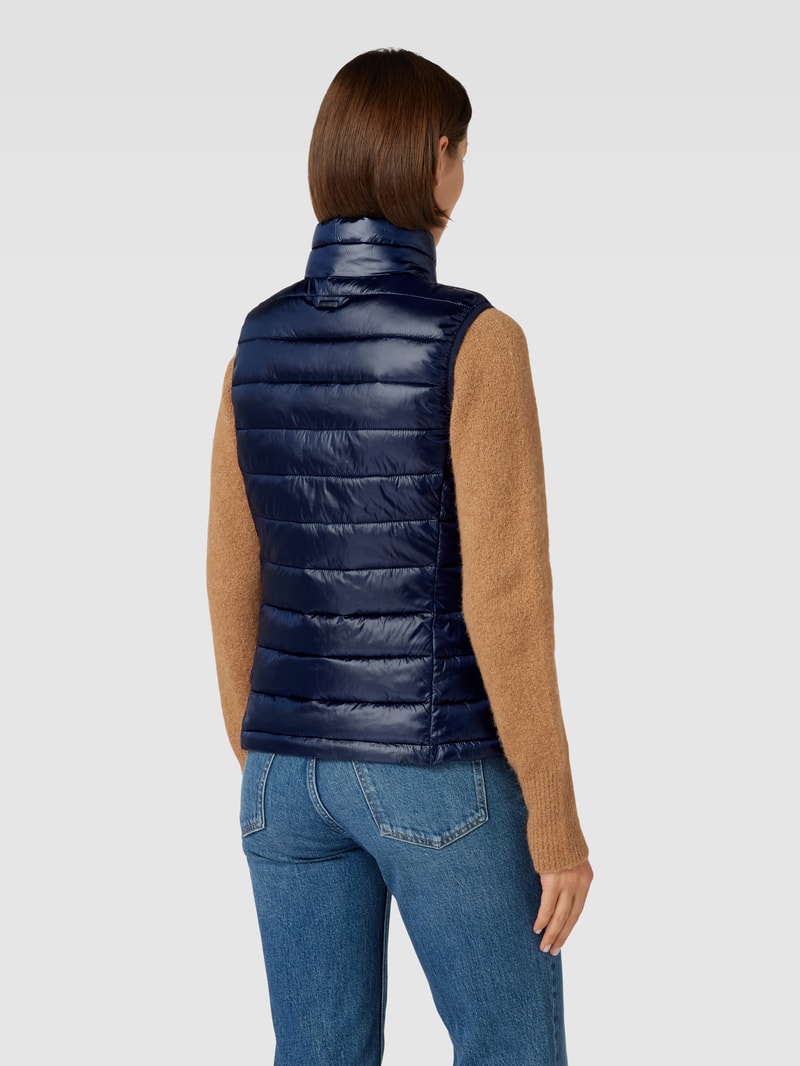 Steppweste mit Brusttasche in marineblau