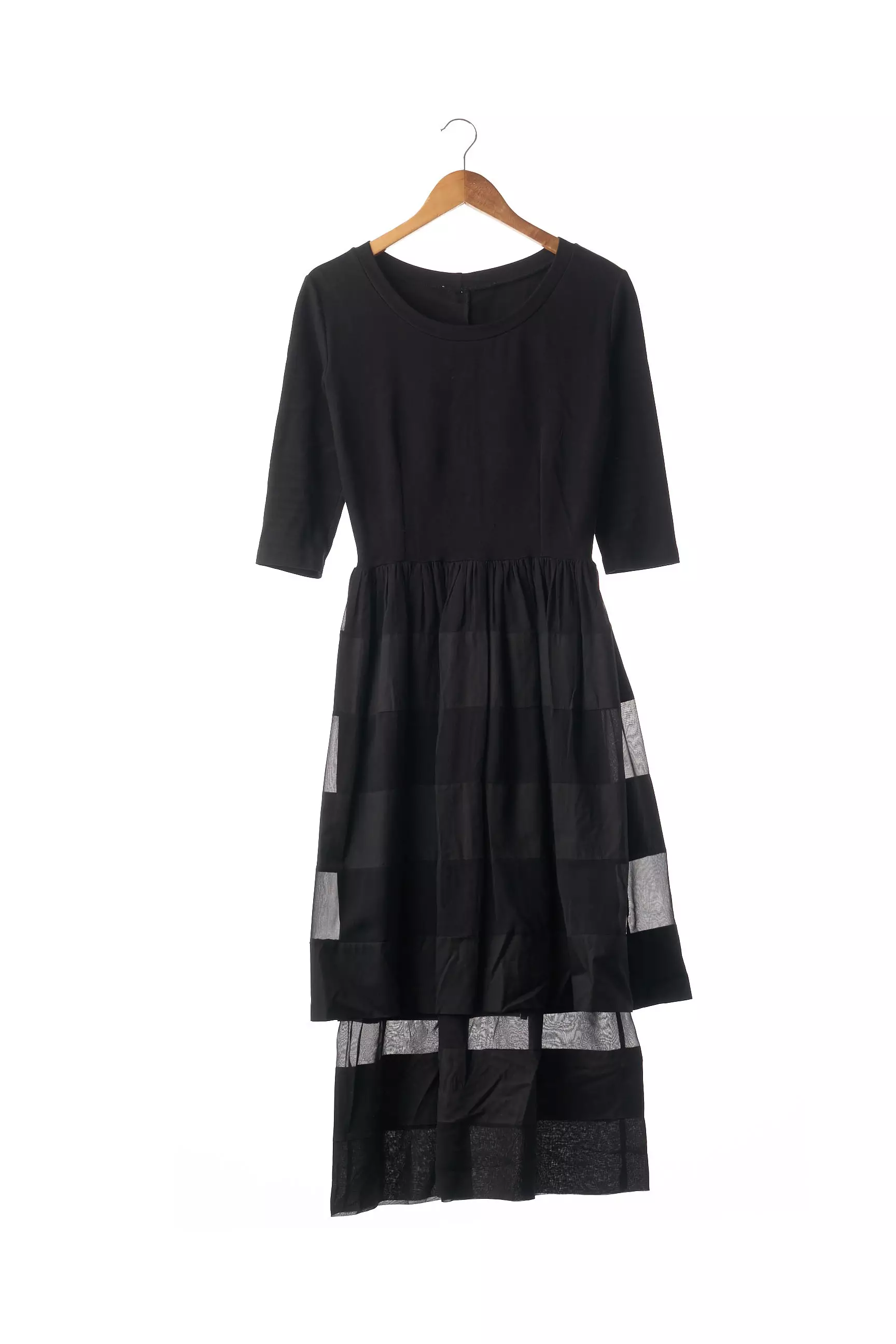 Sans Marque Robes Mi Longues Femme couleur noir