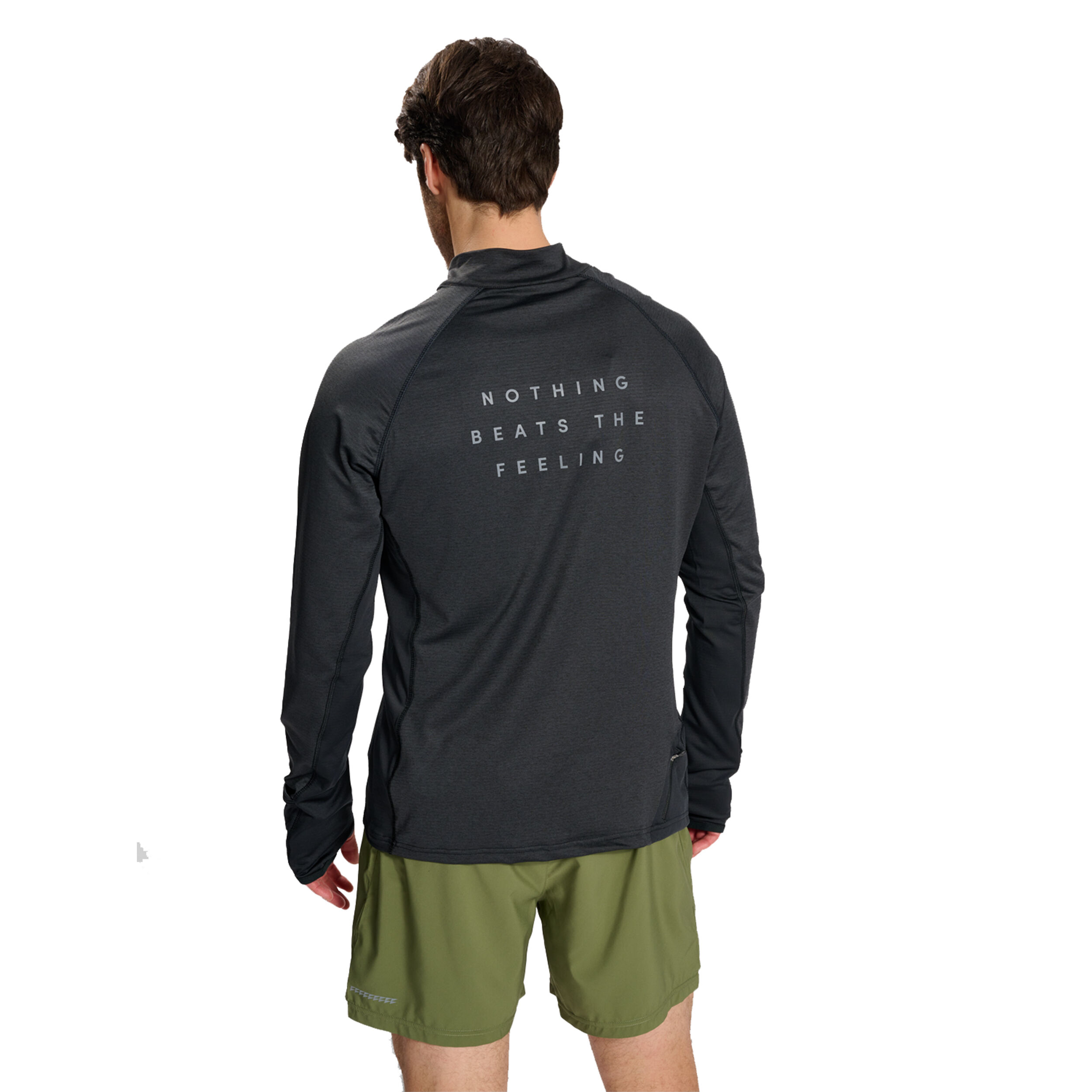 Mesa Half-Zip Lauftop Herren - Schwarz