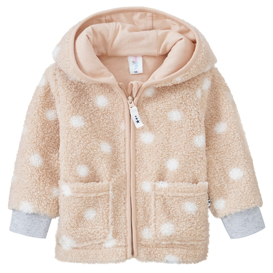 Newborn Kuscheljacke aus Teddyplüsch
