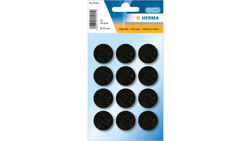 HERMA HOME Filzgleiter schwarz Ø 22 mm