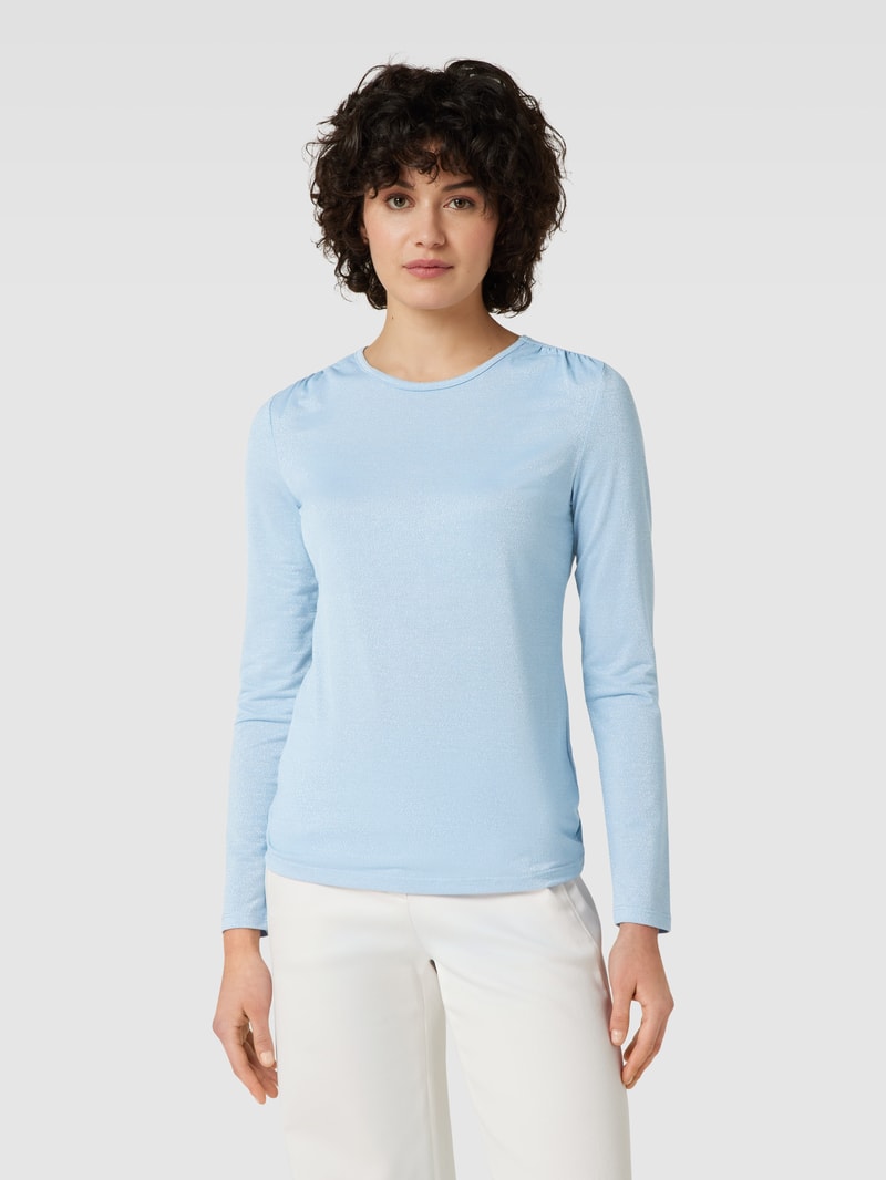 Longsleeve mit Rundhalsausschnitt in hellblau