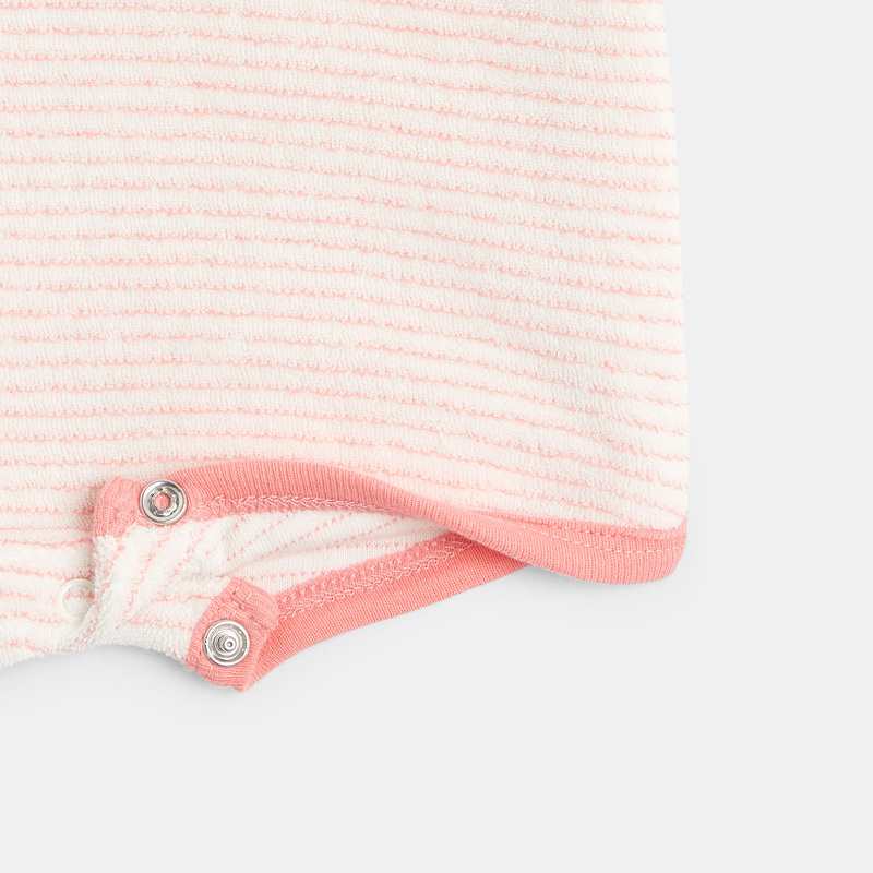 Combishort en coton éponge bébé rose Absorba