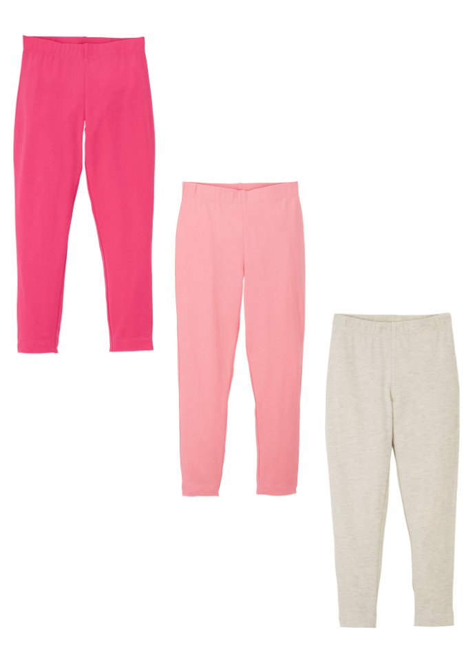 Mädchen Leggings (3er Pack) mit Bio-Baumwolle