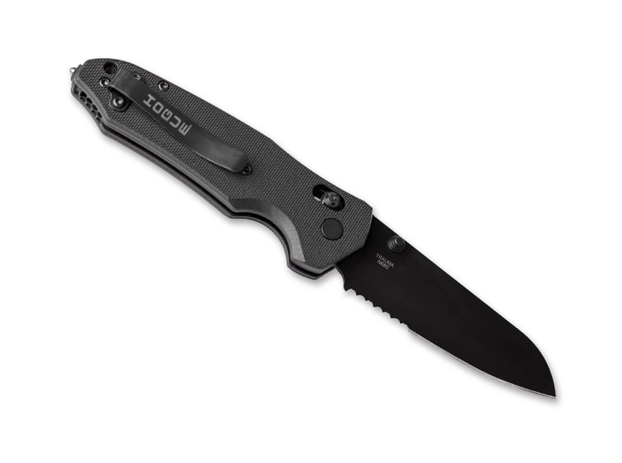 Trauma First Response Tool 3.4 G10 Solid Black Serrated