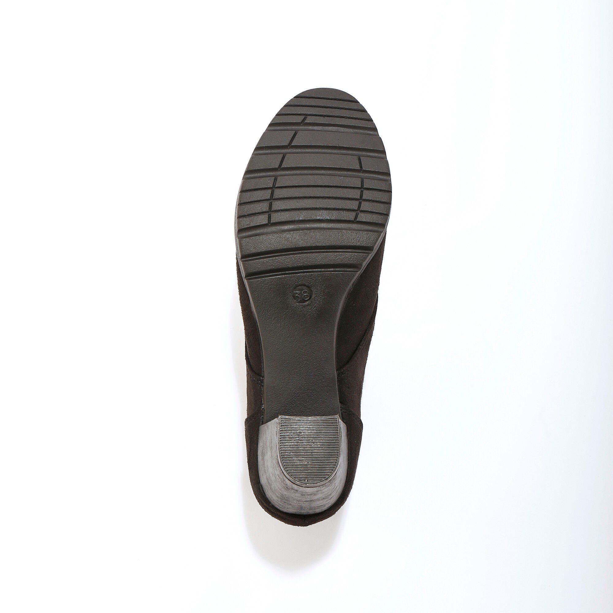 Low-boots à talon effet bois
