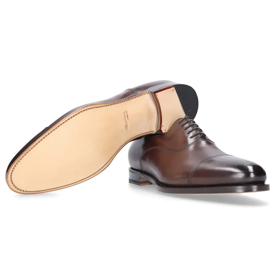 Santoni - Businessschuhe Oxford 13162 Kalbsleder - braun