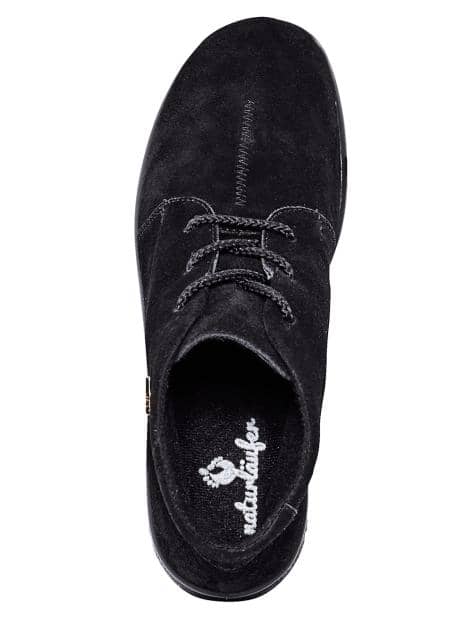 Schnürstiefelette aus Rauleder