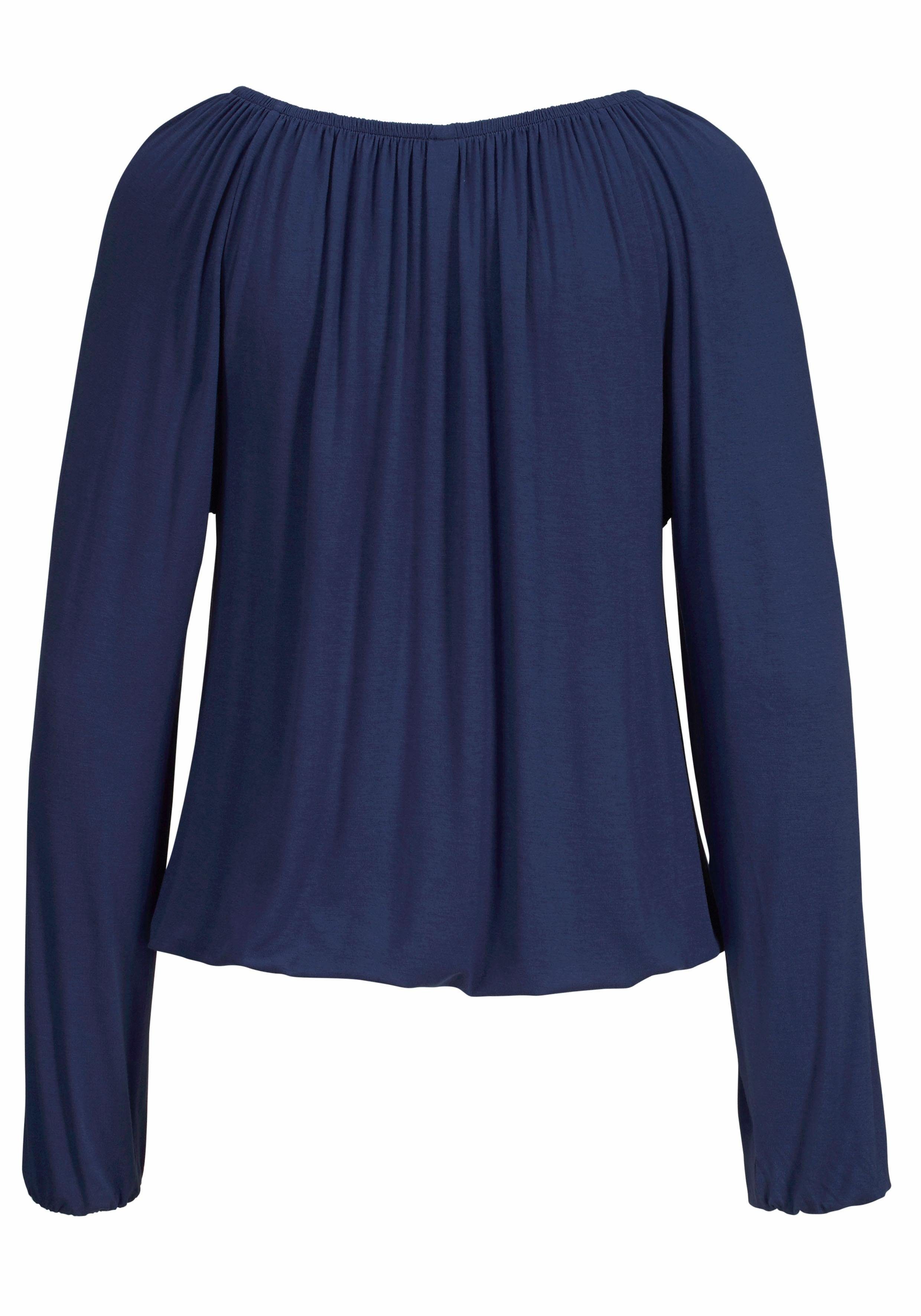 s.Oliver Strandshirt mit Bindeband am Ausschnitt