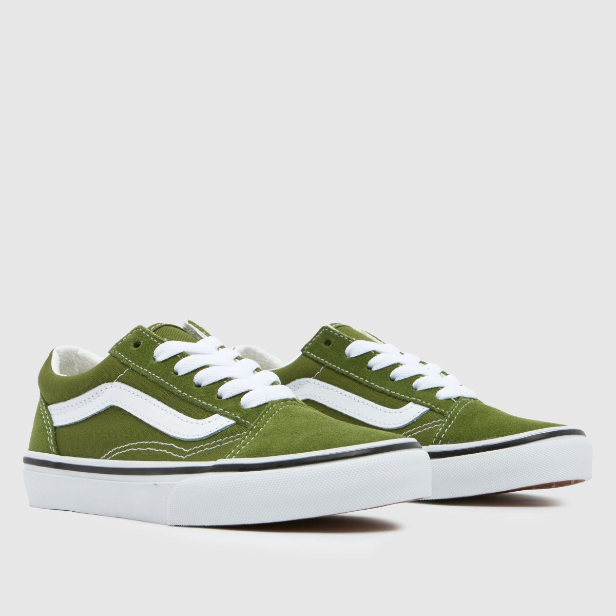 Vans mörkgröna Old Skool Pojkar Junior träningsskor