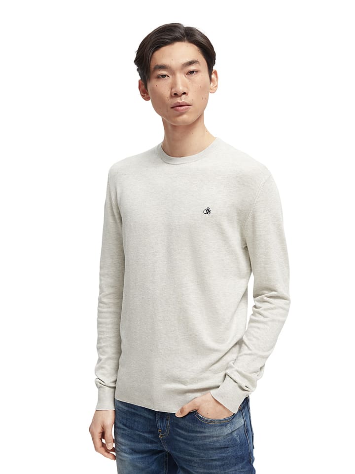Scotch & Soda Pullover in Hellgrau günstig kaufen