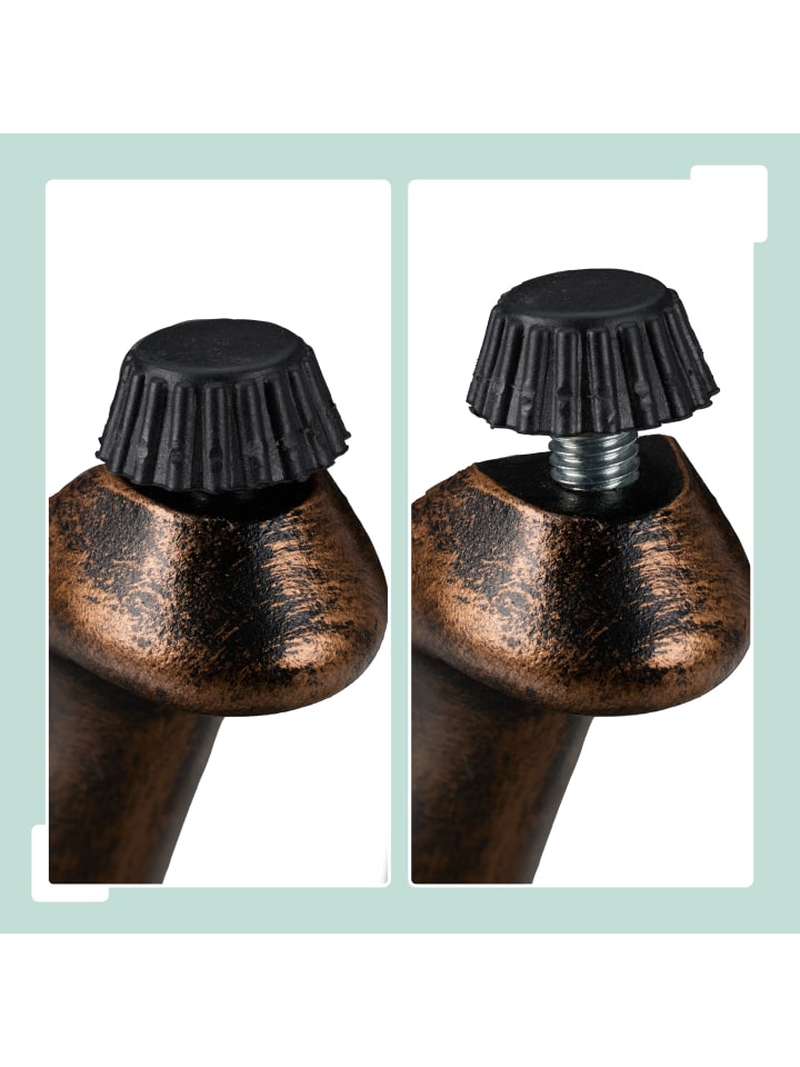 relaxdays Gartentisch in Schwarz/ Bronze - (H)53 x Ø 49cm günstig kaufen onesize