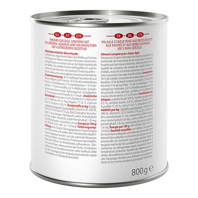 Wolf of Wilderness Senior 6 x 800 g - Mit viel frischem Geflügel
