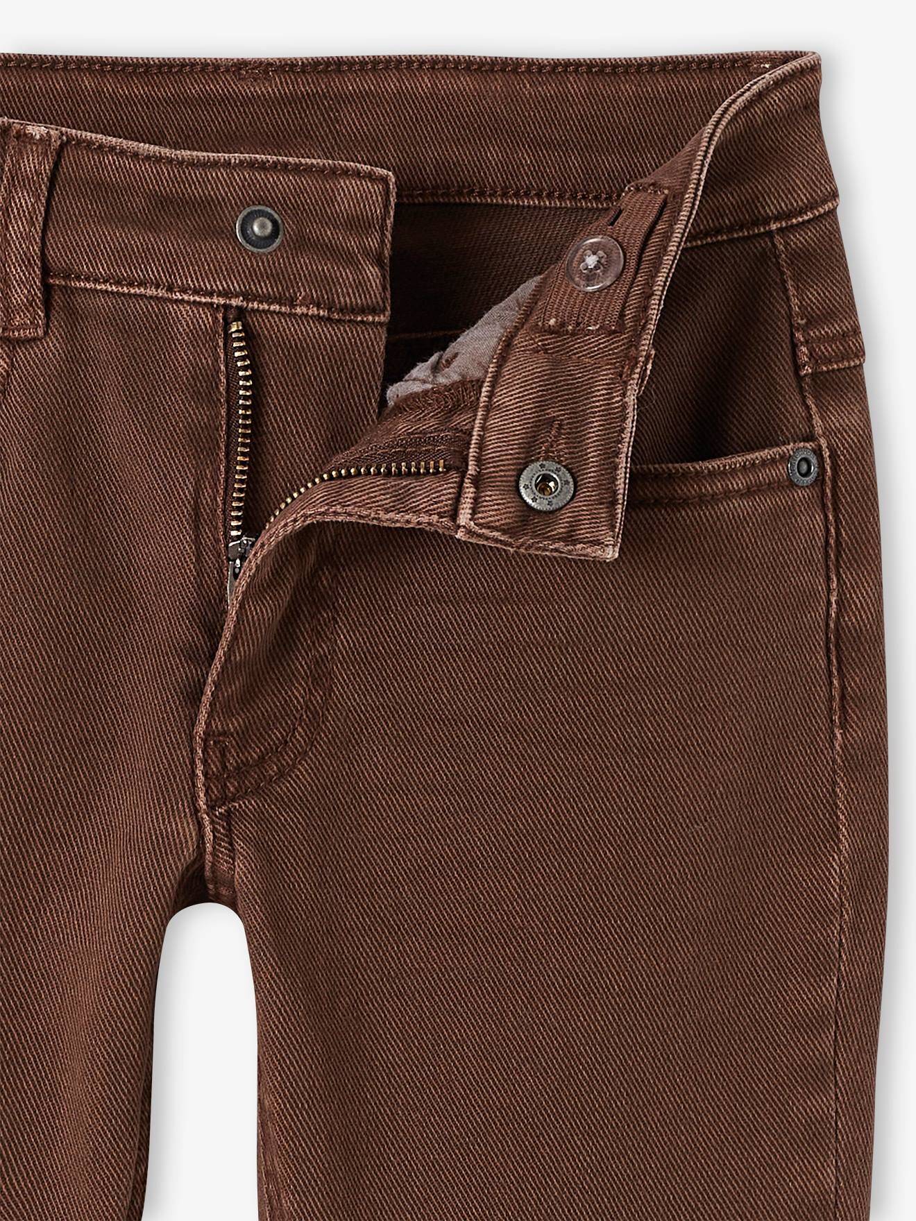 Vertbaudet Jungen Slim-Fit-Hose, Hüftweite SLIM - schokolade