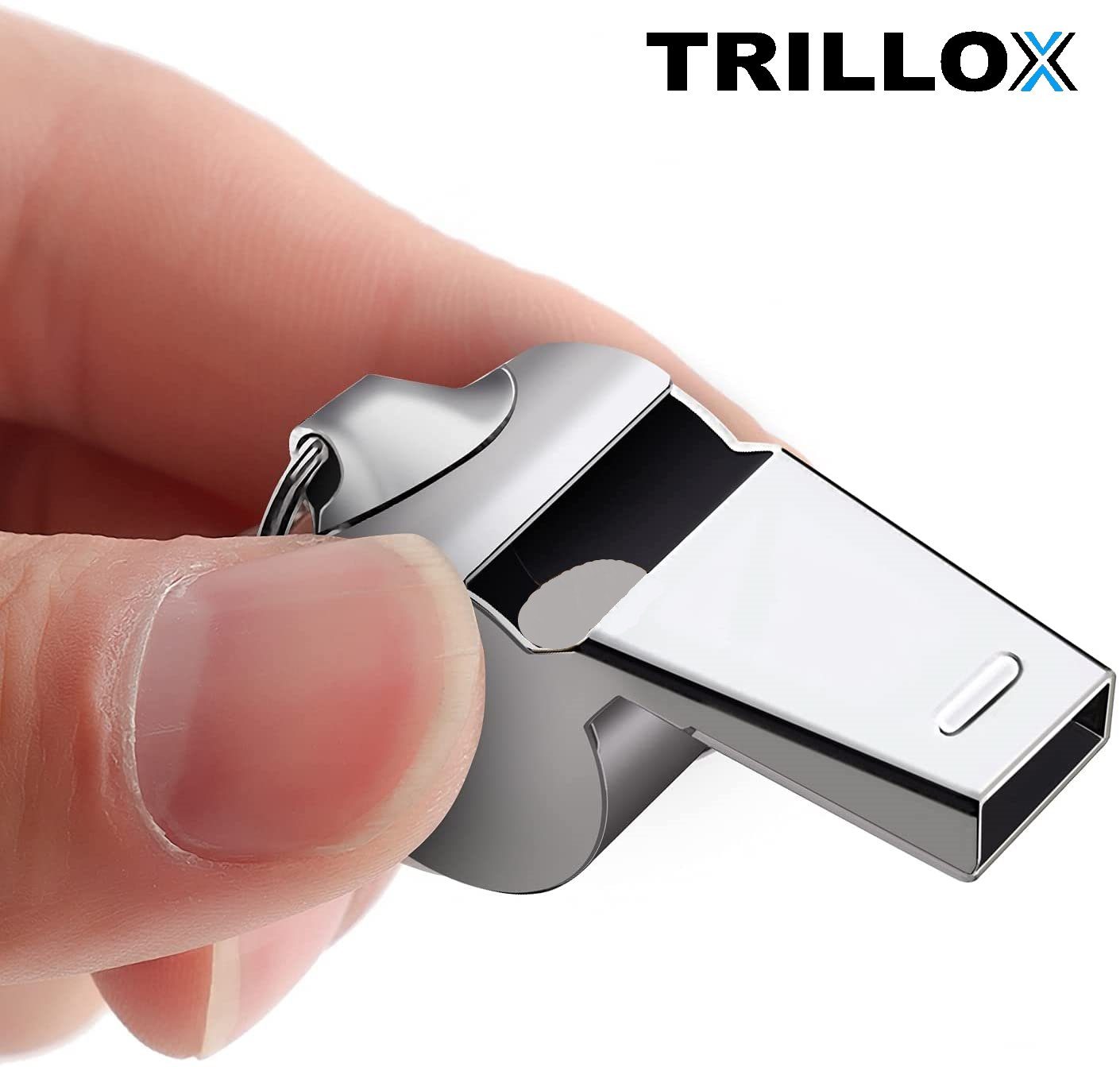 MAVURA Trillerpfeife TRILLOX Trillerpfeife Set Schiedsrichterpfeife Metall, Notfallpfeife Trainingspfeife Signalpfeife [2er Set]