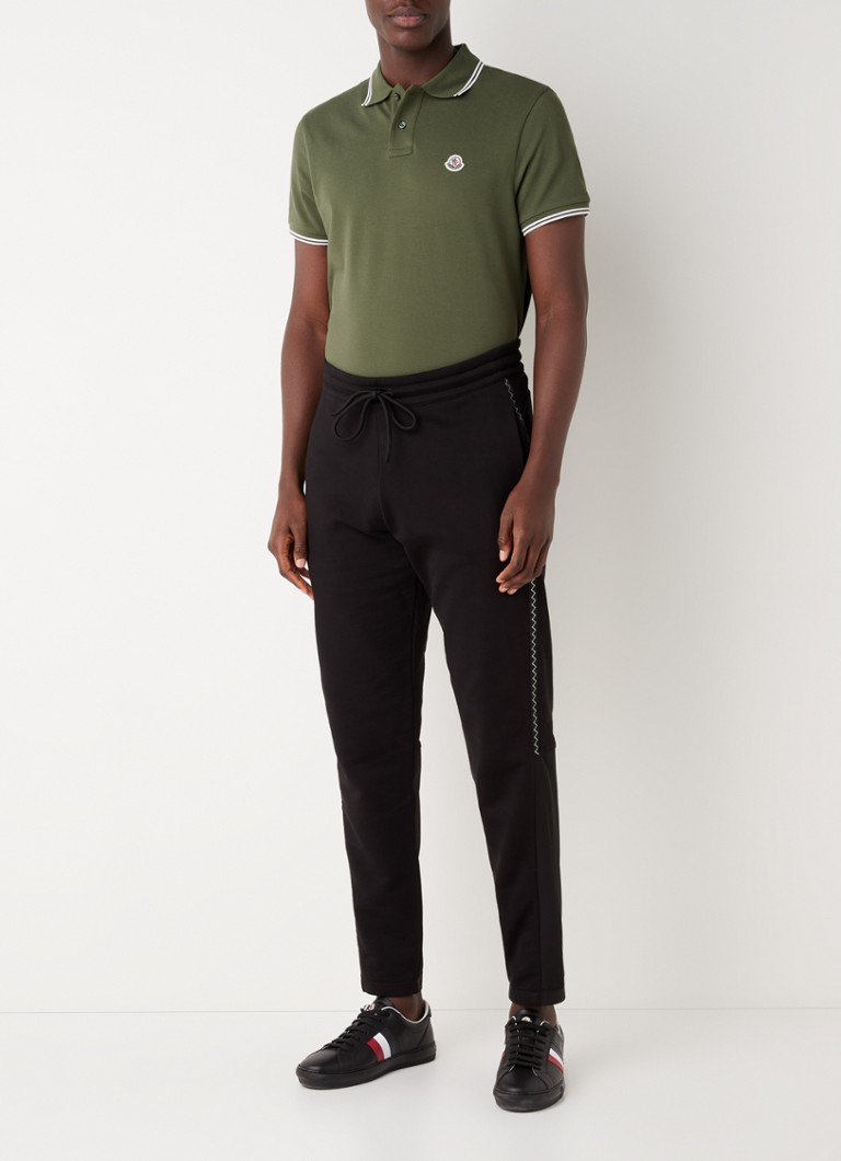 Pantaloni de trening Moncler slim fit cu imprimeu