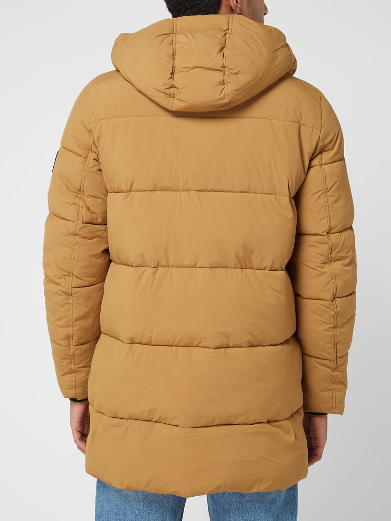 Steppjacke mit Kapuze Modell 'CRINKLE' in camel