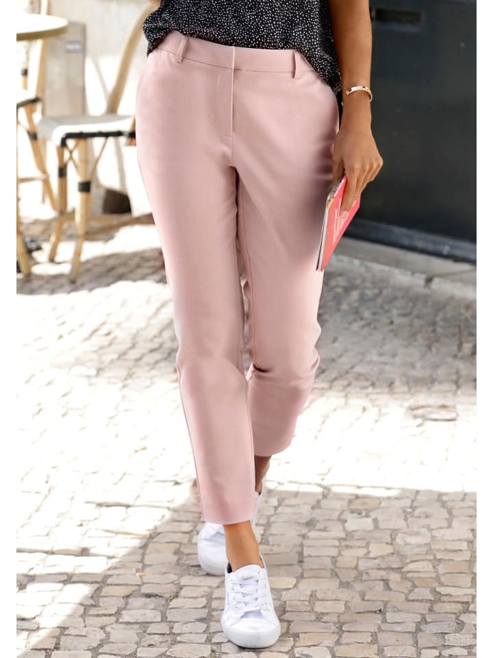 LASCANA Chinohose in rosé günstig kaufen