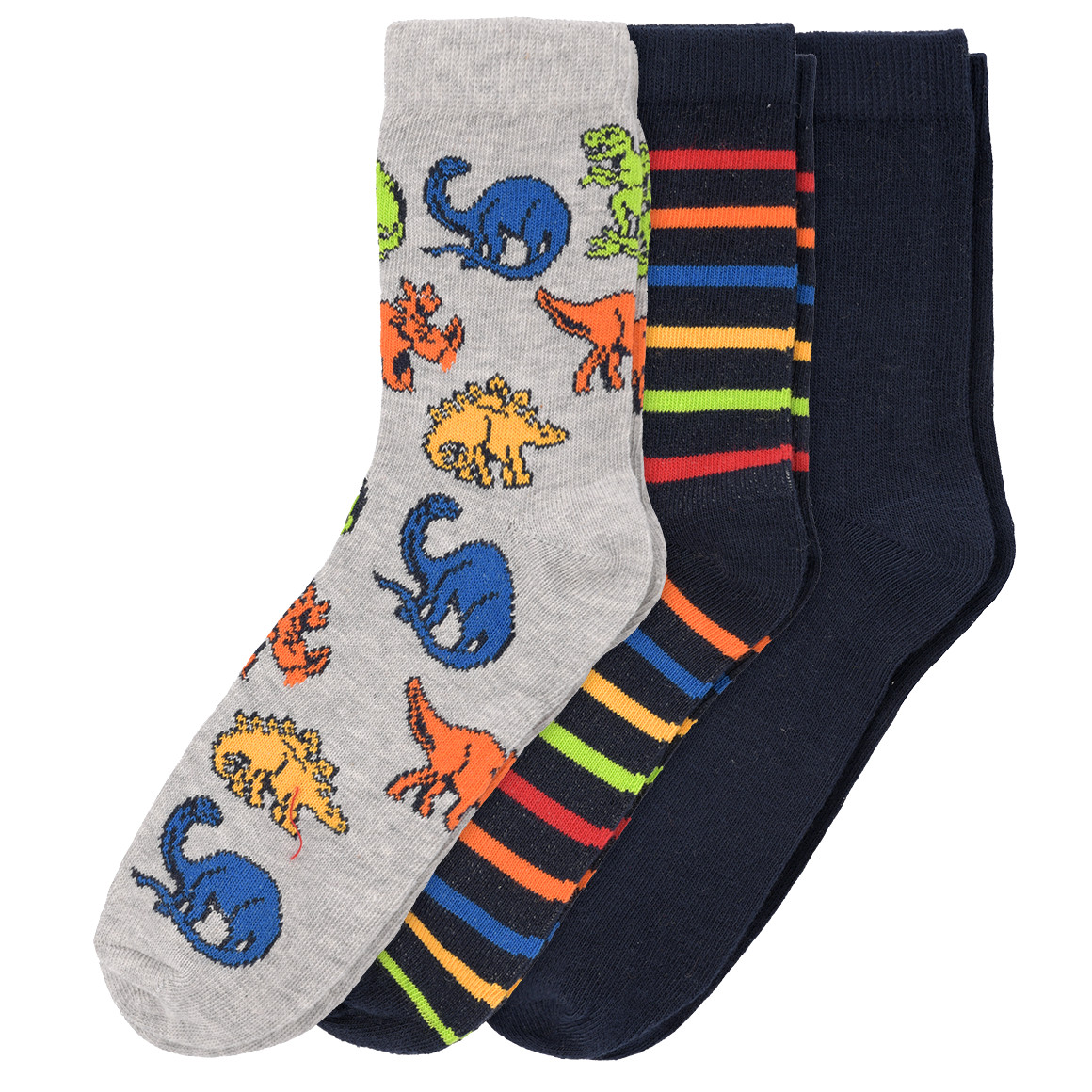 3 Paar Jungen Socken in bunten Dessins