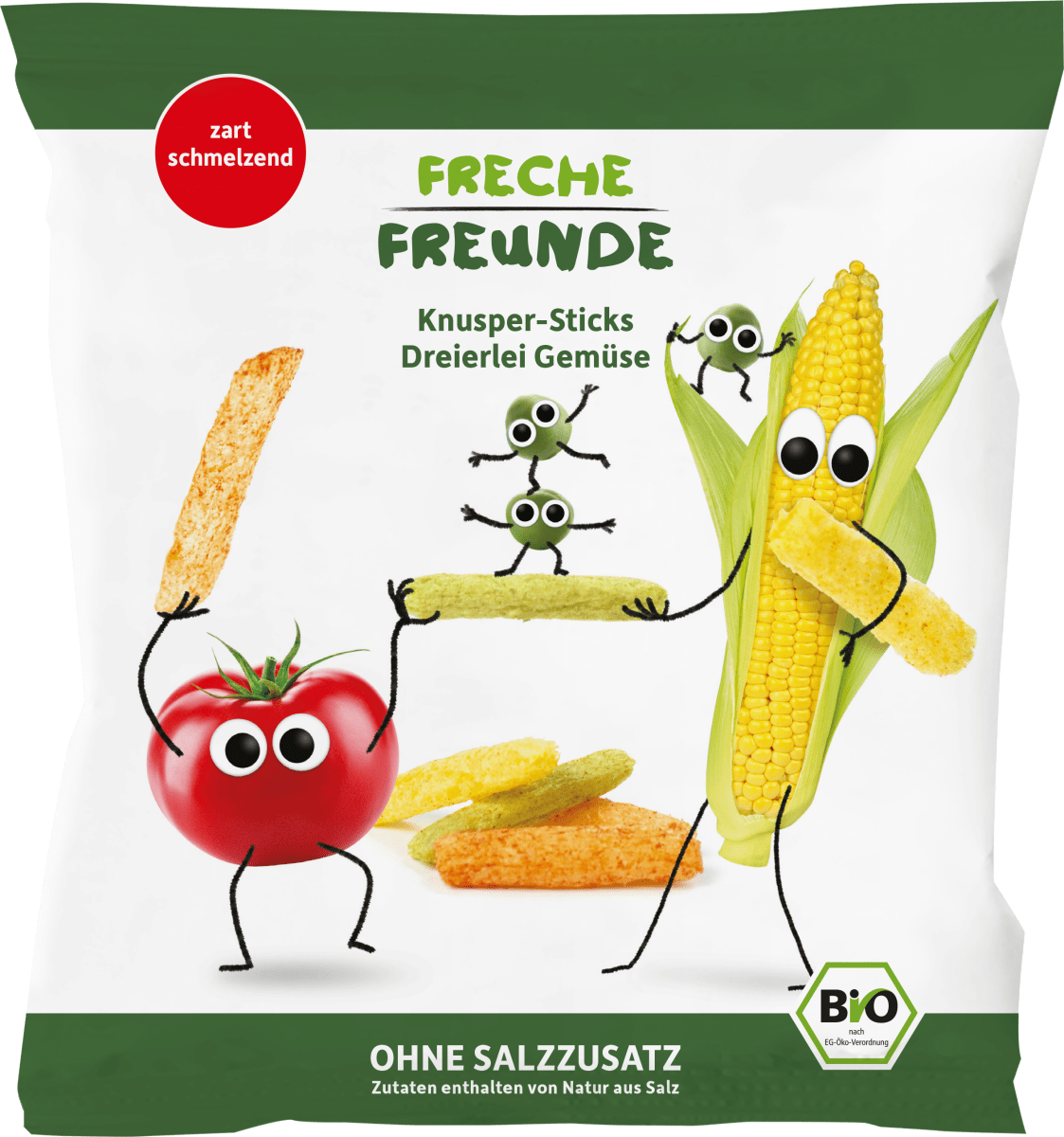 Kindersnack Knusper-Sticks Dreierlei Gemüse, ab 1 Jahr, 30 g