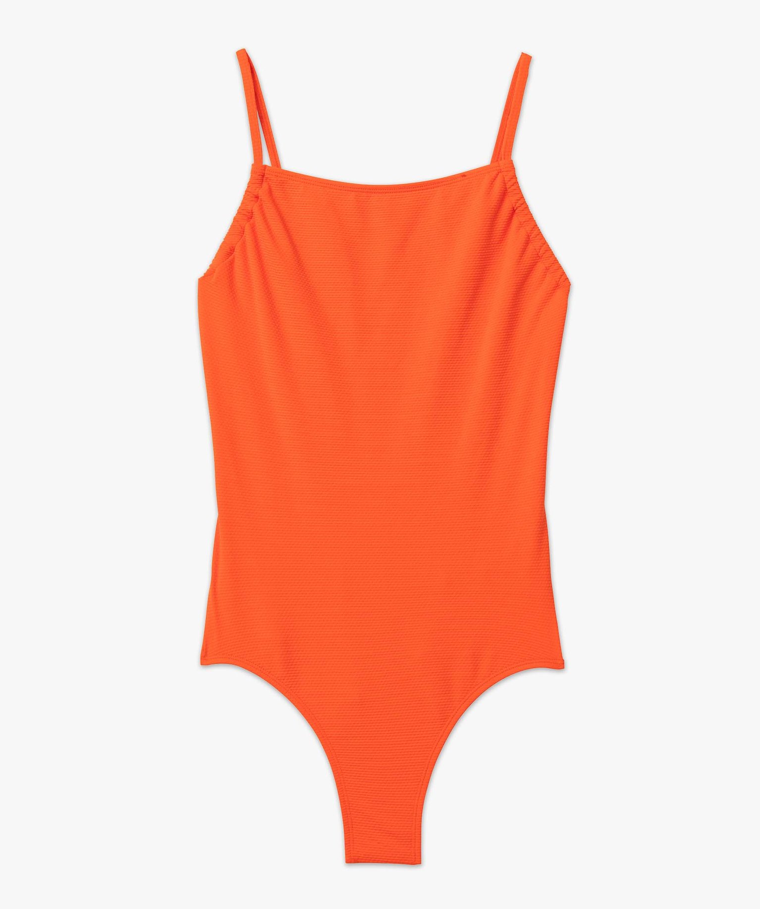Maillot de bain femme une pièce en maille texturée rouge | GEMO
