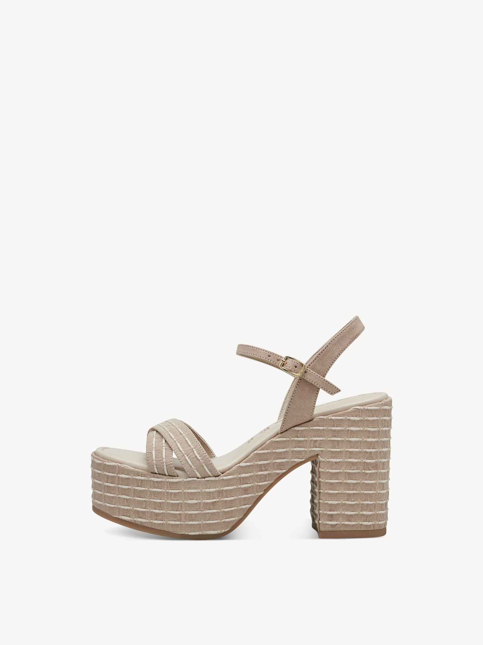 Sandale à talon - beige