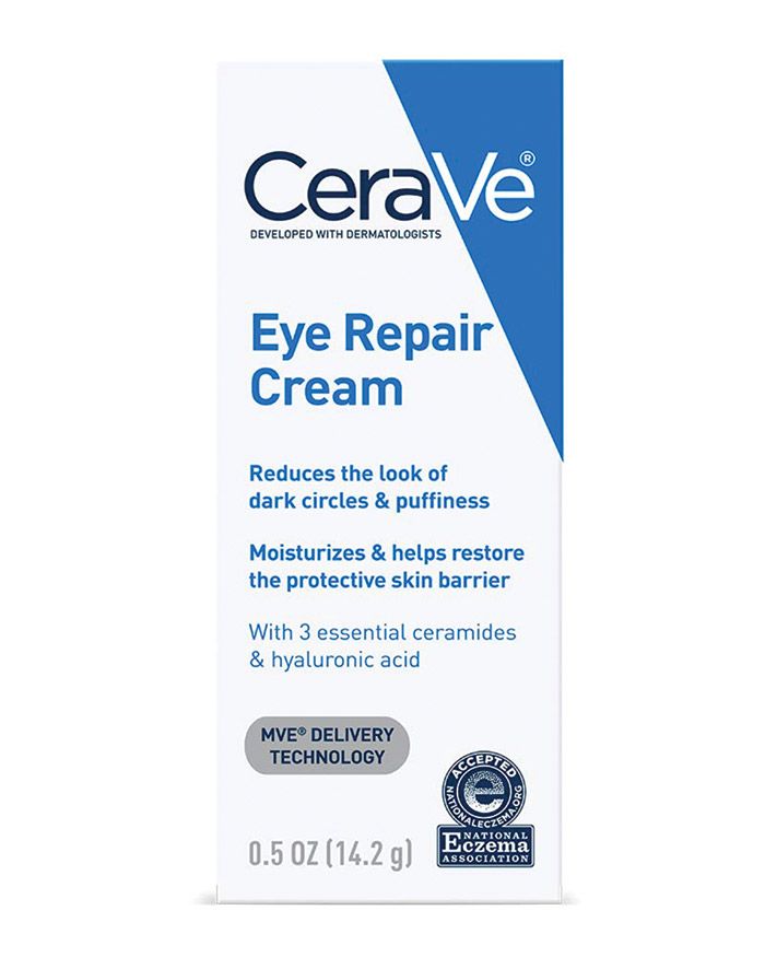Crème contour des yeux réparatrice, hydratante, pour les cernes et les poches.