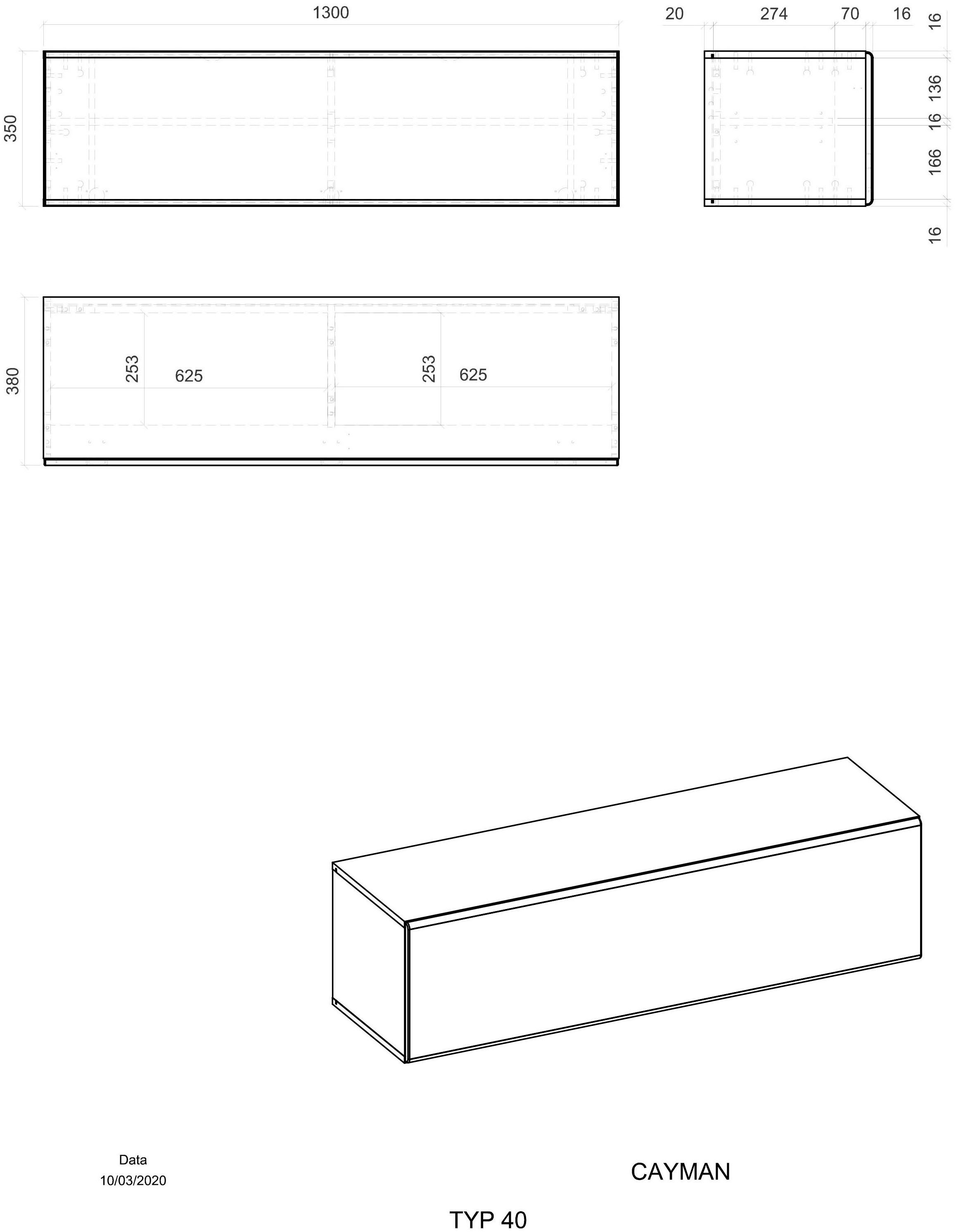 Places of Style Stauraumschrank CAYMAN Breite ca. 130 cm