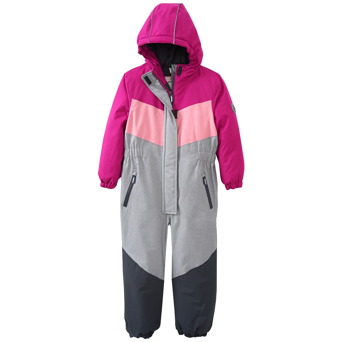 Mädchen Schneeoverall mit Farbteilern