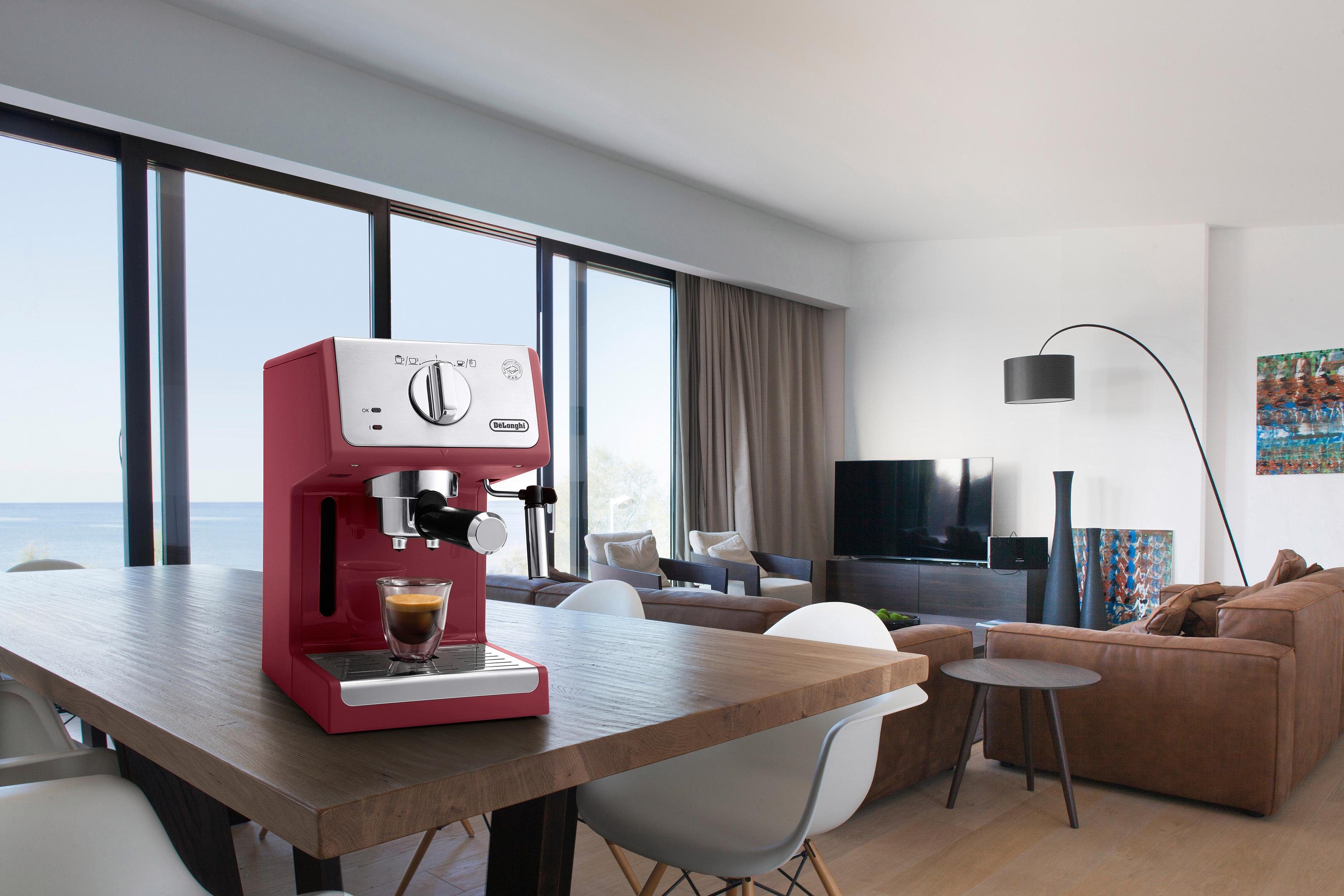 De'Longhi Siebträgermaschine Active Line ECP 33.21.R, 1100 Watt, 15 Bar
