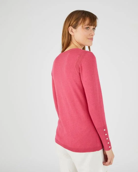 Pull col rond maille fine