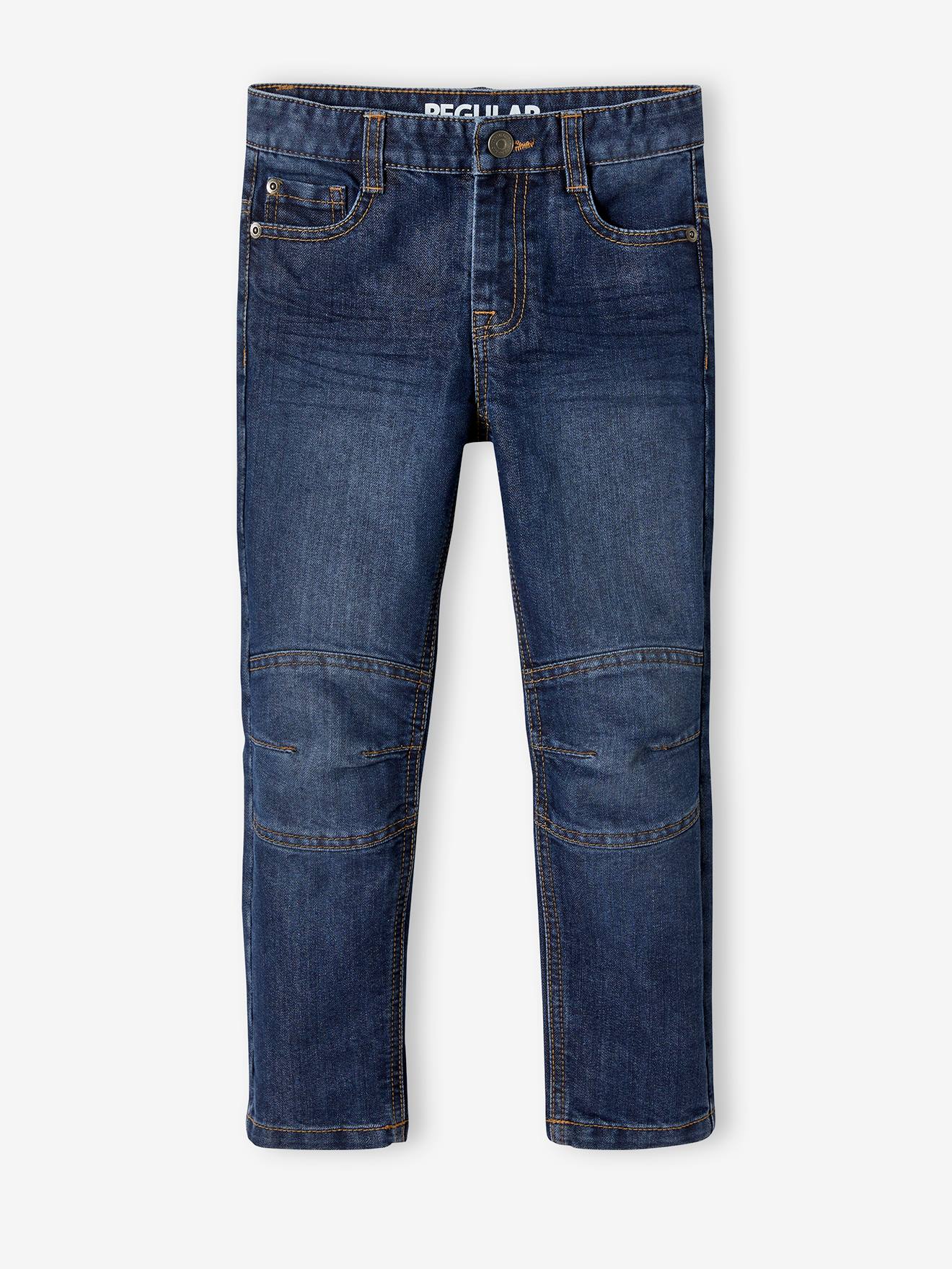 Vertbaudet Die UNVERWÜSTLICHE, robuste Jungen Straight-Jeans WATERLESS, Hüftweite COMFORT - dark blue