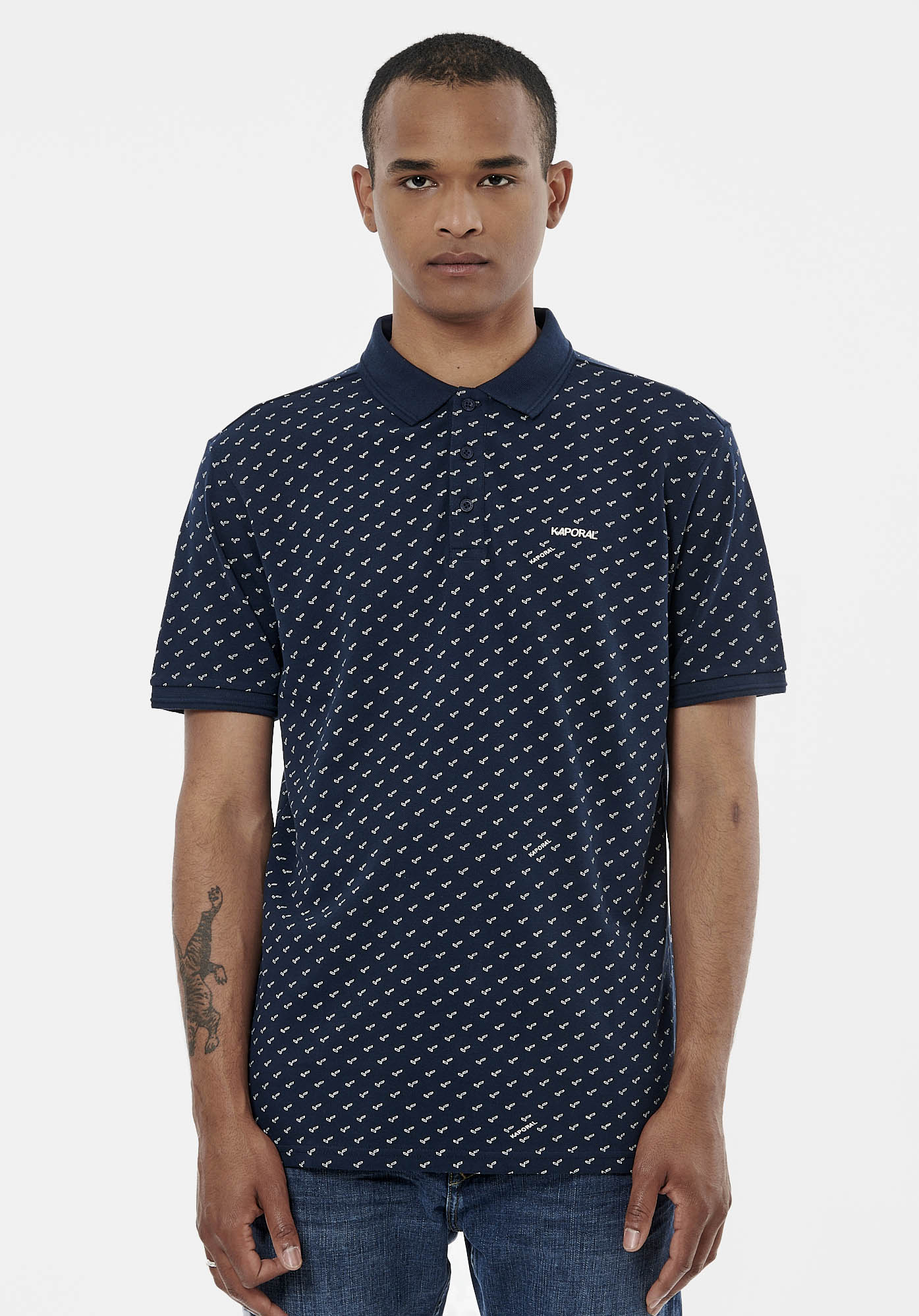 TEREL  Polo bleu marine homme 100% coton