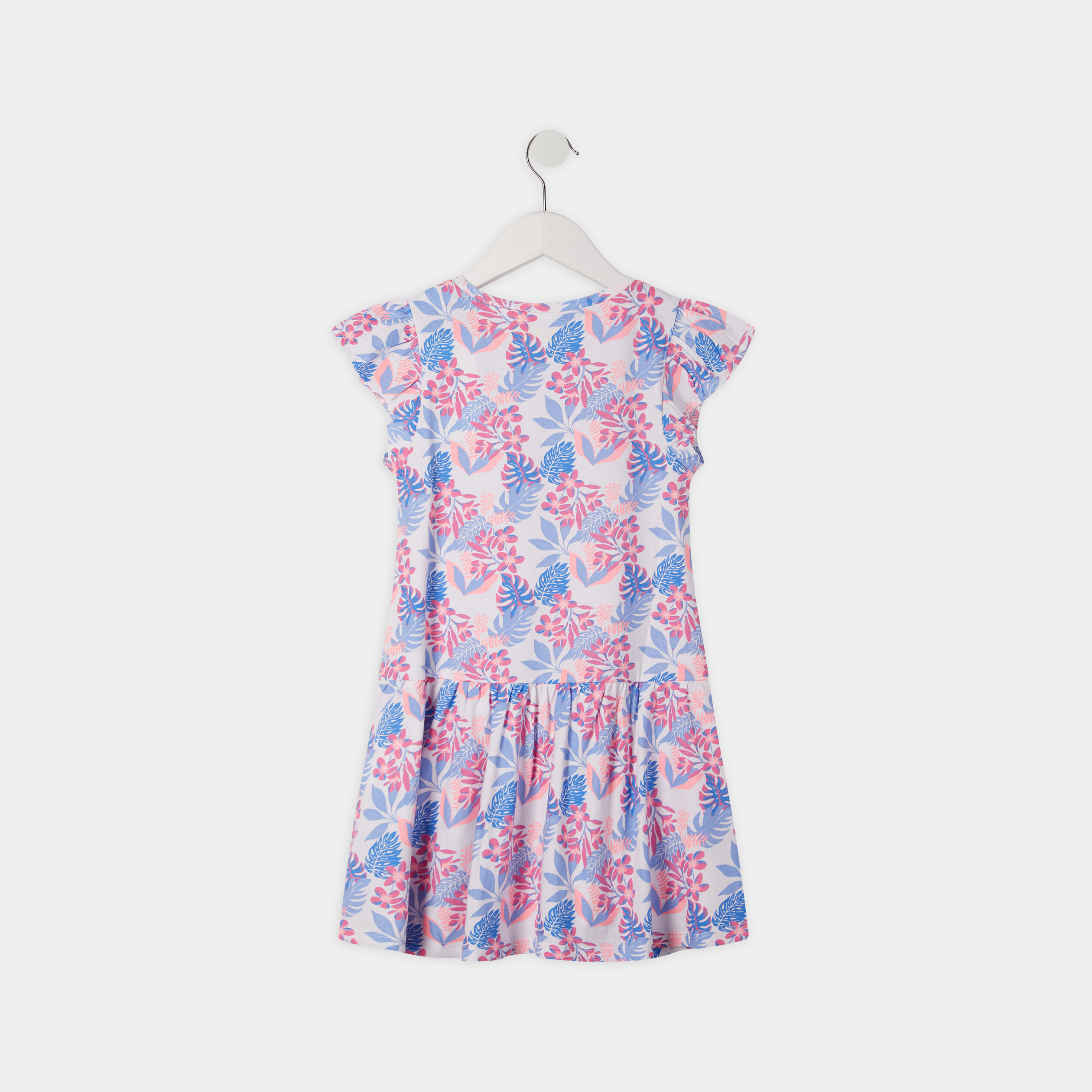 Robe courte évasée à volants blanc fille | La Halle