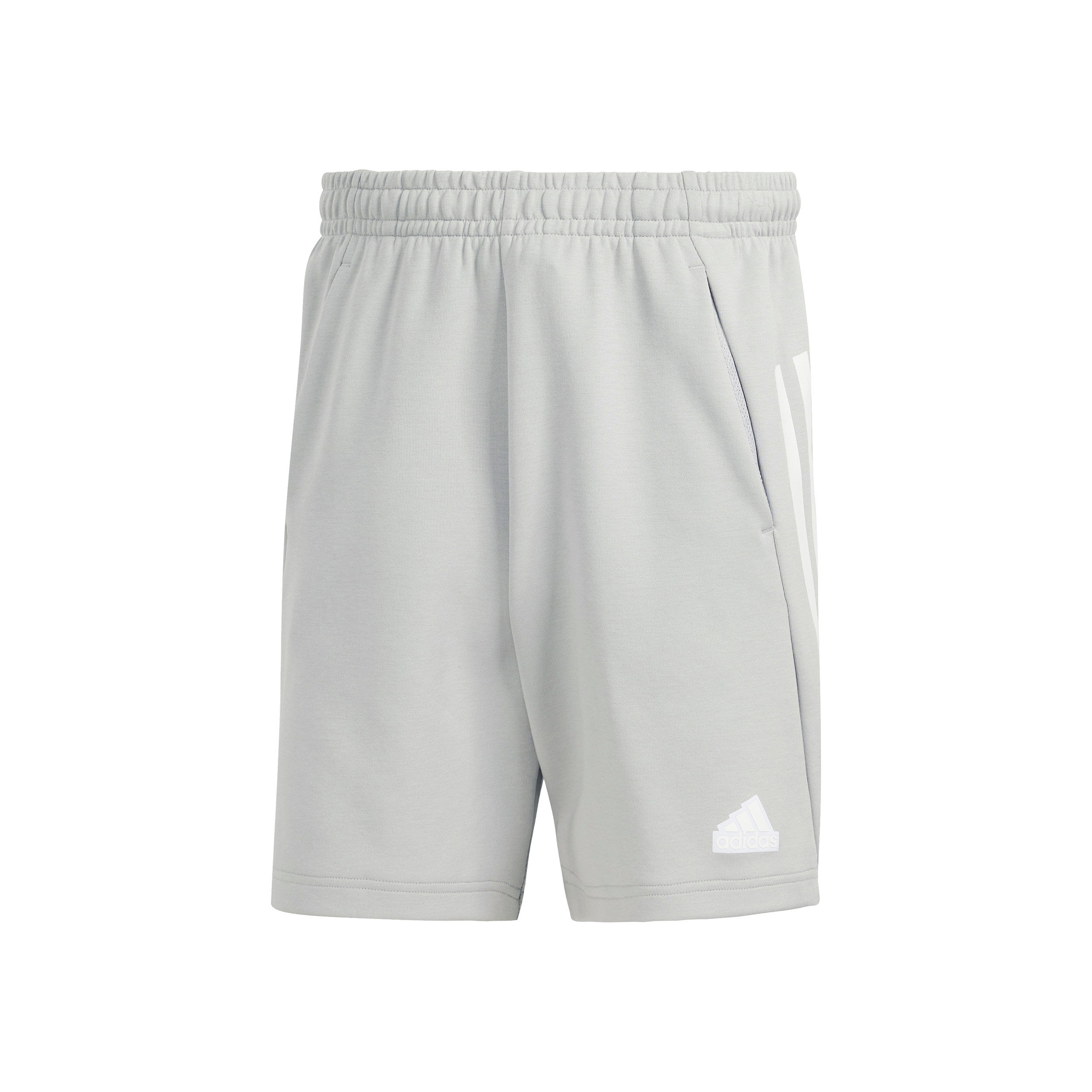 Future Icon 3 Stripes Shorts Herren - Hellgrau, Weiß