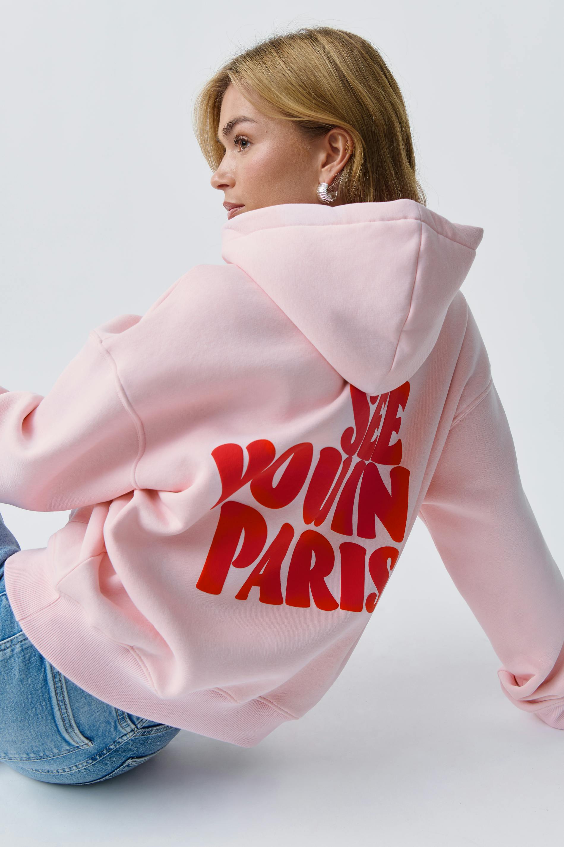 Oversized print hoodie