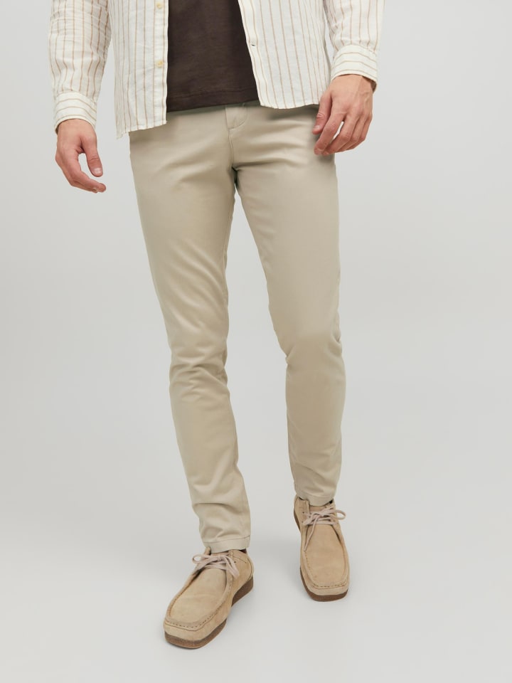 Jack & Jones Chino Hose Stretch Pants Slim Fit JPSTMARCO JJBOWIE in Beige günstig kaufen