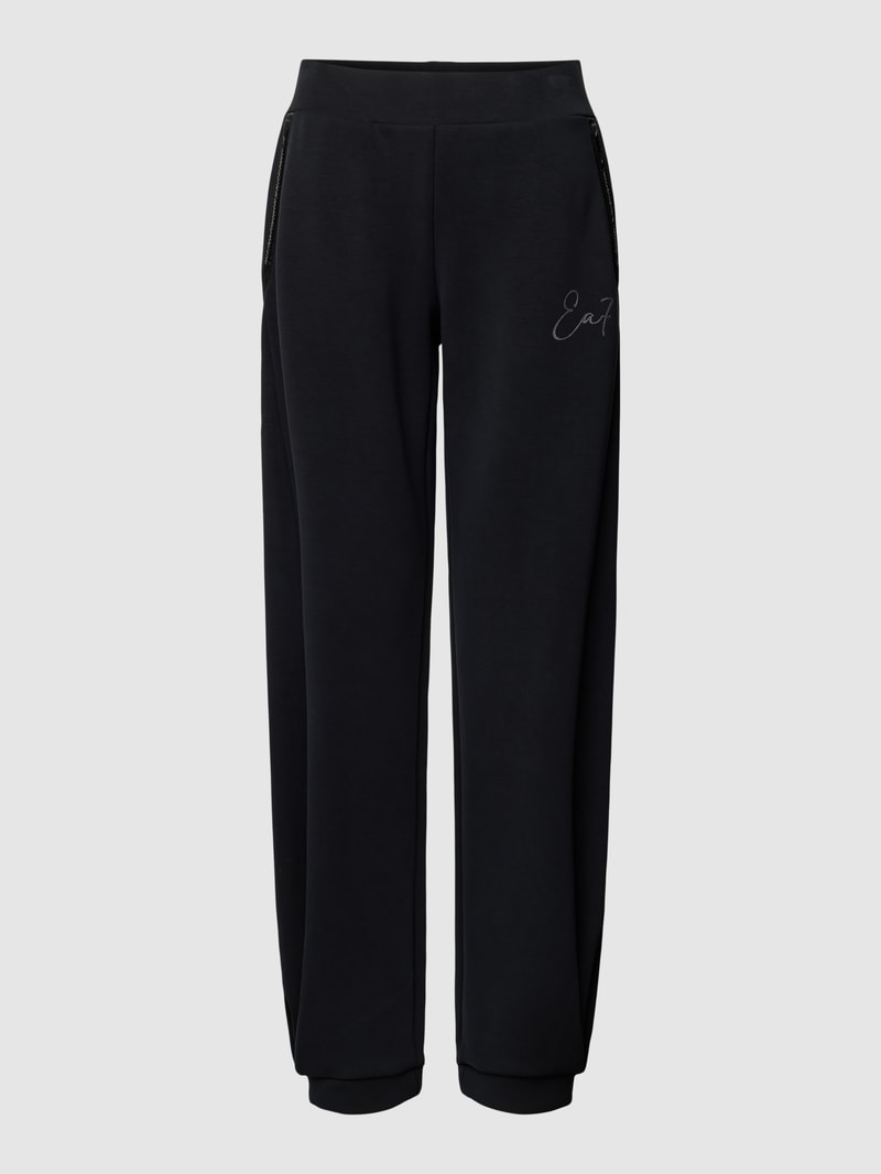Sweatpants mit Reißverschlusstaschen in schwarz